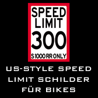 US-Style SPEED LIMIT Schilder für Bikes